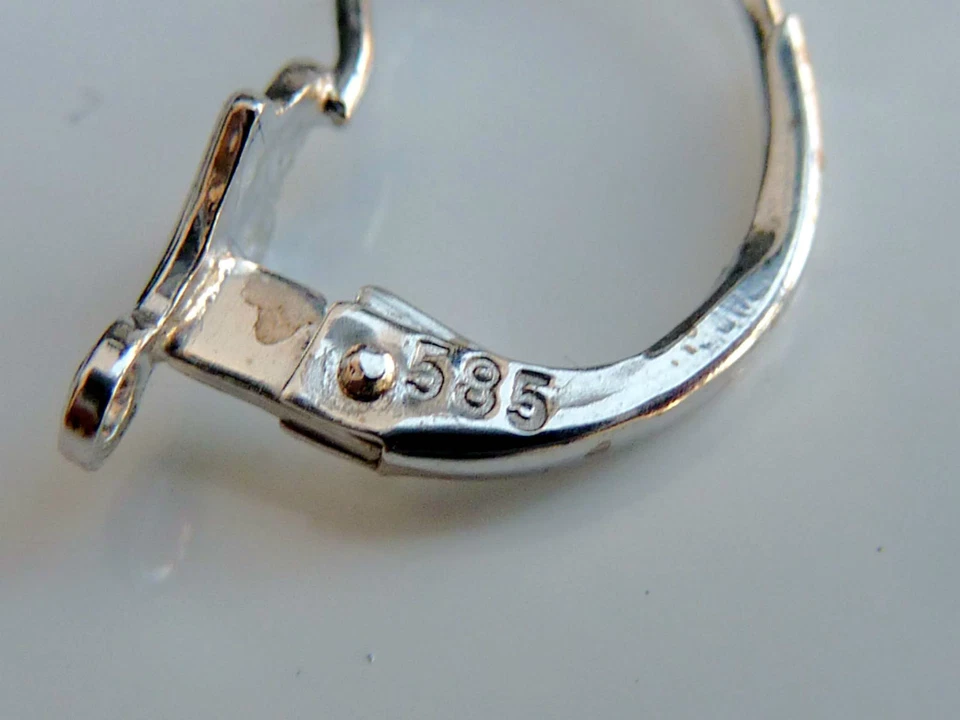 # 046 # OHRBRISUR KLAPP BRISUR VOM JUWELIER-FACHHÄNDLER WEIßGOLD 585 / 14 K - Bild 3 von 3