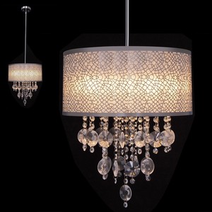 Elegant 4 Light Semi Crystal Ceiling Light Chandelier Bedroom