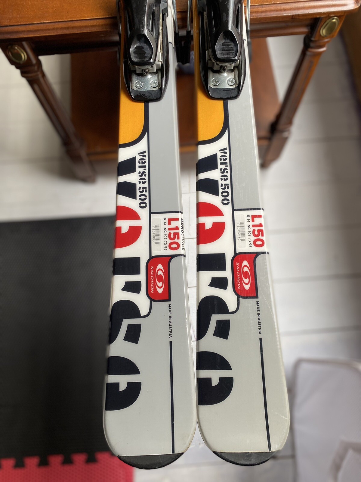 Sci Salomon Verse 500 L150 R 14 SC 107 73 96 Attacchi Marcatori Made Austria