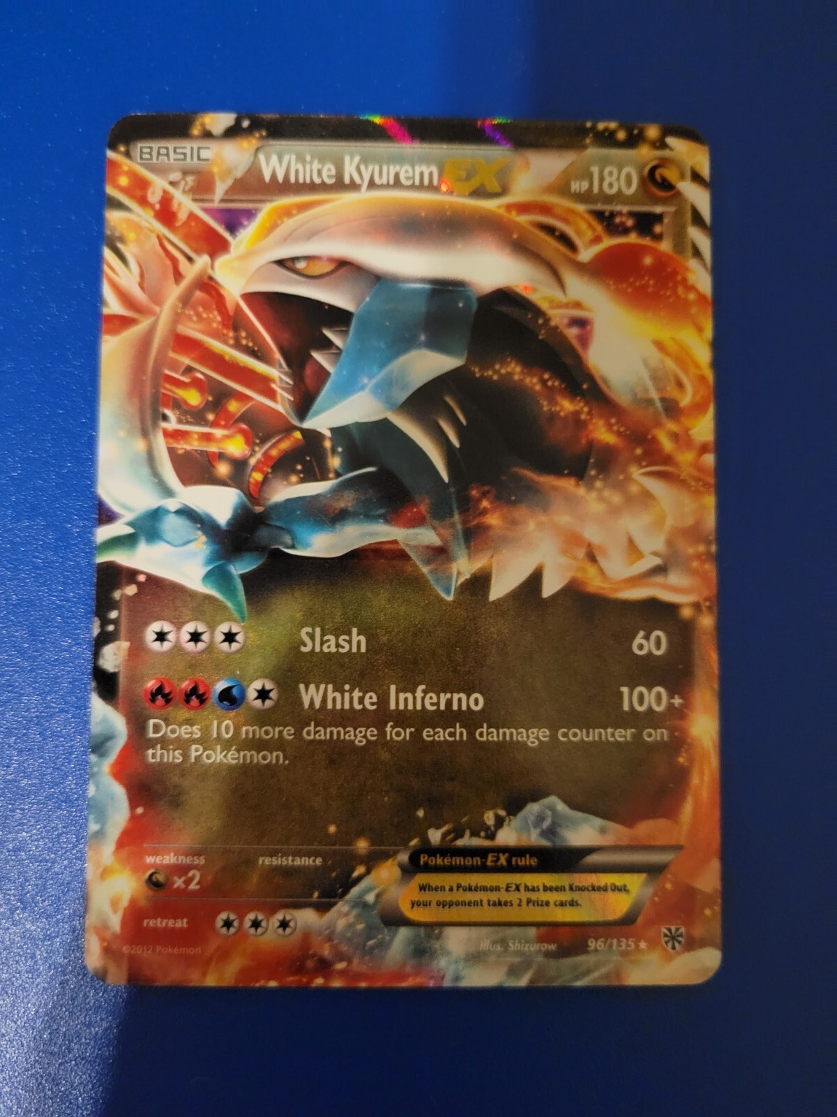 Pokémon TCG White Kyurem-EX Plasma Storm 96/135 Holo Near Mint LOOK AT PICS