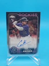 Connor Kaiser 2024 Topps Chrome RC #RA-CK Base Chrome Auto - Rockies Rookie