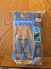 FRUIT OF THE LOOM Men's Briefs 3XL Tag Free COOLZONE FLY Ring Spun Cotton 6 PACK