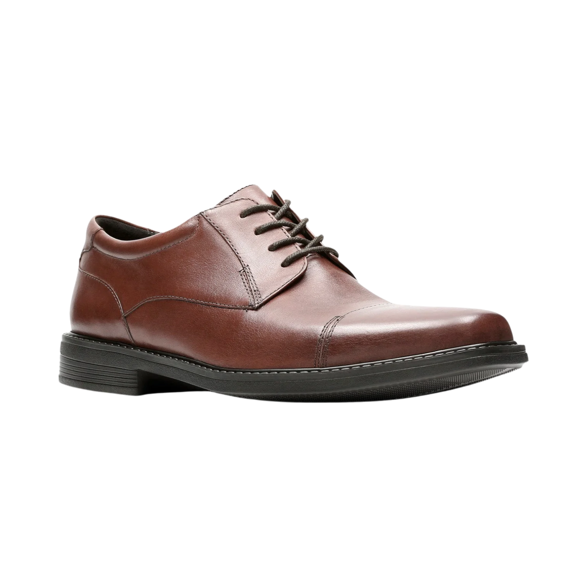 Mens Bostonian Wenham Cap Oxfords - Brown Leather, Size 8  display picture 1