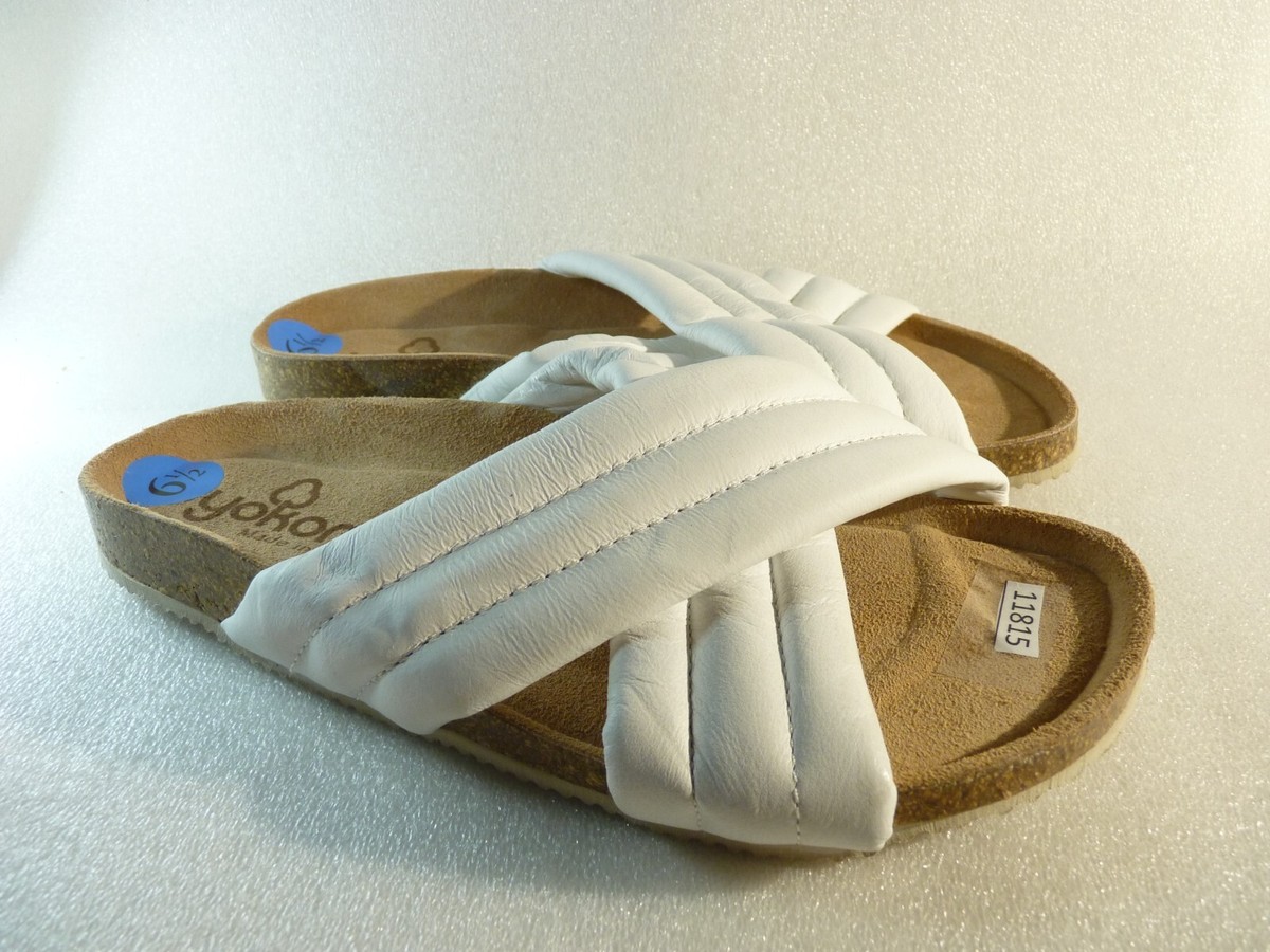Yokono Women Shoes sandals White Slide wedge Size SKU 11815