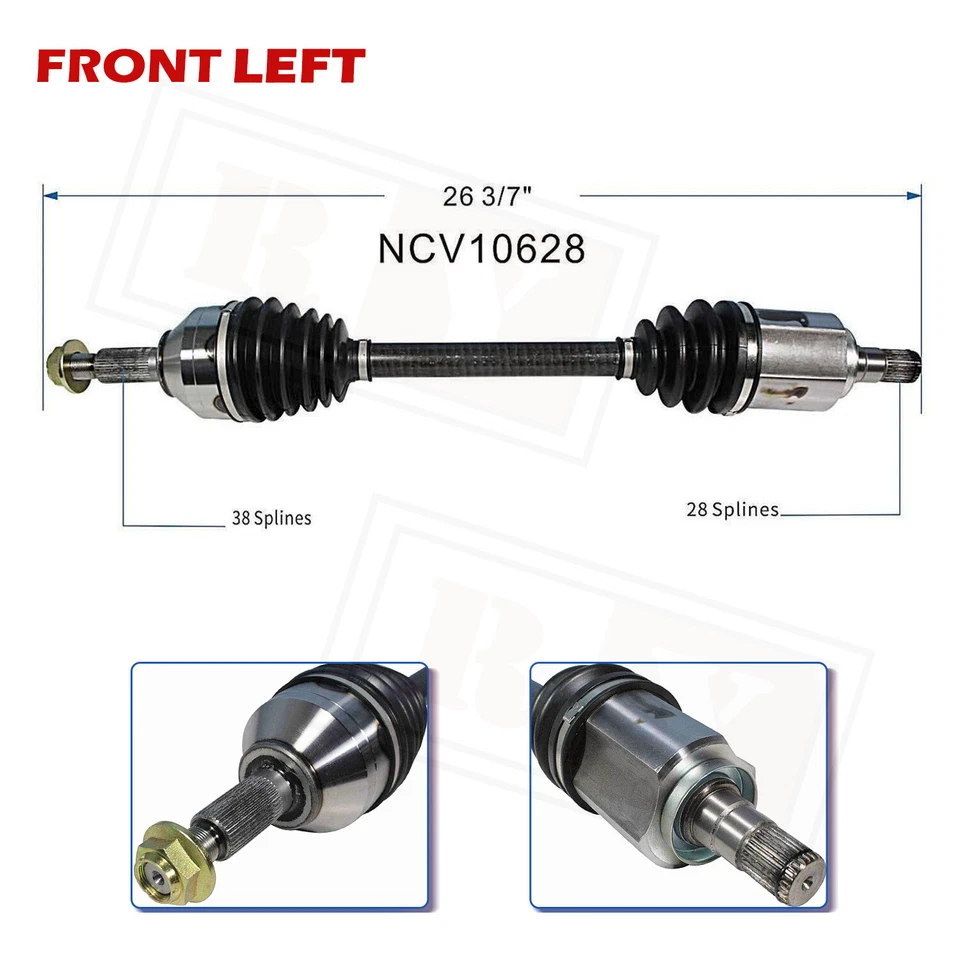 Eixo dianteiro esquerdo CV para 2005-2007 Ford Five Hundred Mercury Montego 3.0L - Imagem 2 de 4