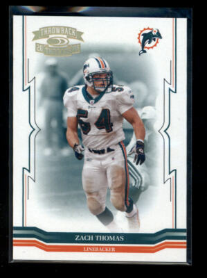 ZACH THOMAS 2005 DONRUSS THROWBACK THREADS #79 GOLD HOLOFOIL #26/99 AD060