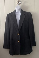 Lauren Ralph Lauren Wool Cashmere Blend Gray Blazer Women s Sz 10 EUC