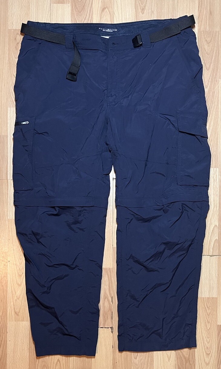 Columbia Men's 40Wx30L Blue Omni-Shade Sun Protection Convertible Pants