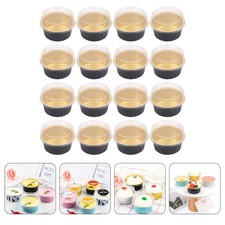 30 pz pellicola alluminio stampi torta in tazza di cartone con coperchio