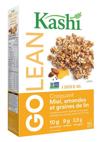 Kashi, cereal de lino almendras miel, no transgénico, 400 g/14,1 oz., {importado de Canadá} - Imagen 2 de 4