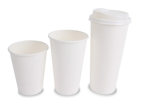 Taza de café de papel blanco desechable con o sin tapas de sorbo de 4 oz/7 oz/12 oz/16 oz - Imagen 8 de 12