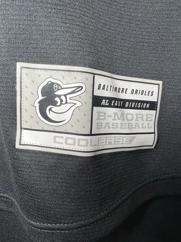 Women’s Baltimore Orioles Majestic Cool Base Team Jersey Black Orange Size M - Image 2 of 4