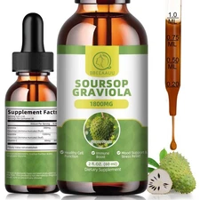 700MG Soursop Graviola Extract Liquid Drops Support Regeneration, Immune Boost