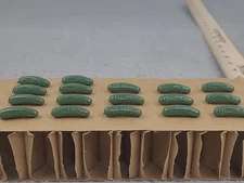 17x HEINZ Green Pickle Advertising 1" Pin Vintage Plastic Collectible