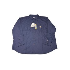 NWt Carhartt FR Flame Resistant Force Loose Fit Navy Long Sleeve Shirt Mens 3XL