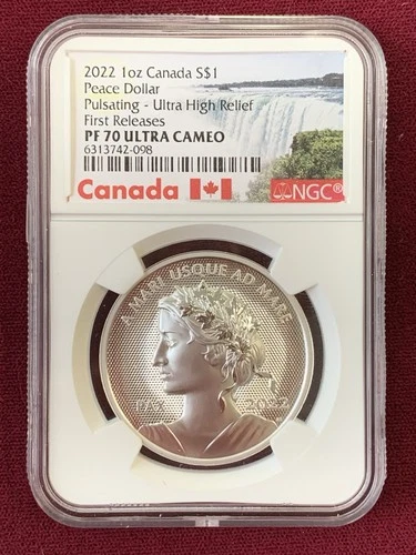 2022 Canada Peace Dollar Pulsating - Ultra High Relief NGC PF70 Ultra Cameo