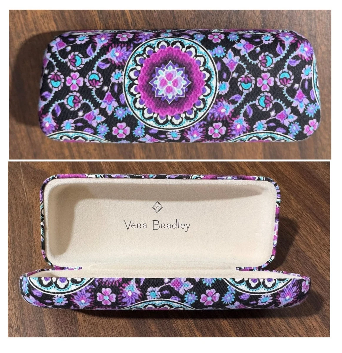 VERA BRADLEY Medallion Clamshell Hard Shell Eyeglasses Case  display picture 3