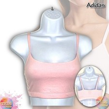 NWT Adidas Women S Adicolor Comfort Flex Cotton Scoop Bralette 4A4H00 Clear Pink