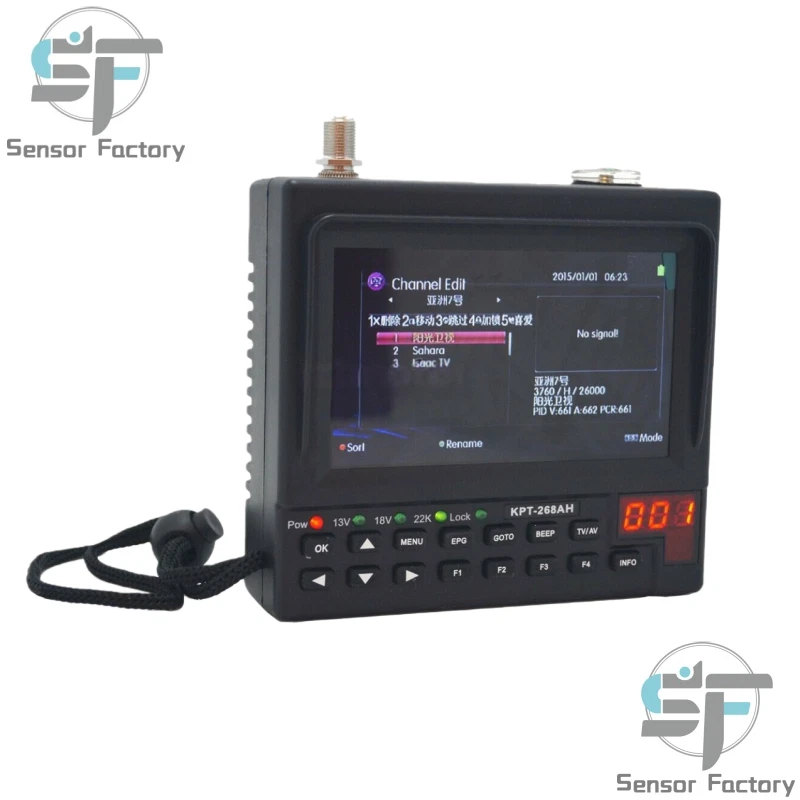 Portable DVB-S2 Digital Satellite Finder & Monitor DVB-S Sat Meter KPT-268AH New - Image 3 of 4