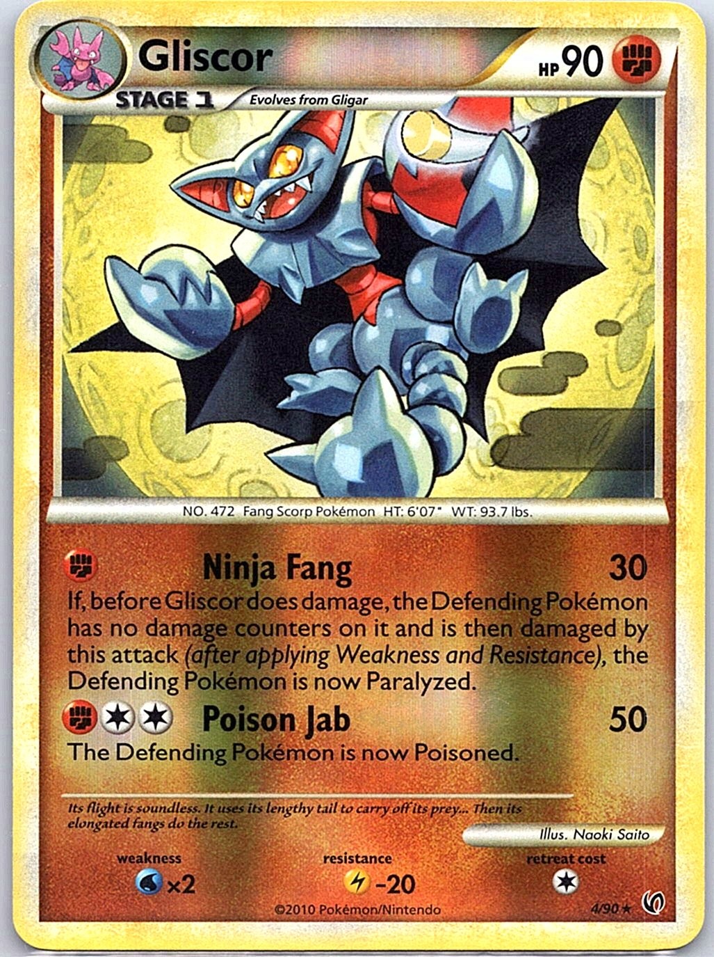 Gliscor 4/90 Reverse Holo Undaunted - Pokemon Card - NM