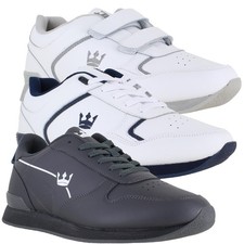 Mens Womens Crown King Leather Lace/Touch Fasten Bowls Shoes Sizes 4 to 12