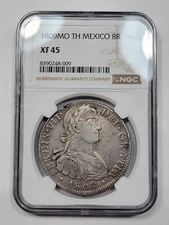 1809 Mo Mexico Silver 8 Reales NGC XF45 Ferdinand Armored Bust Nice Type *M158