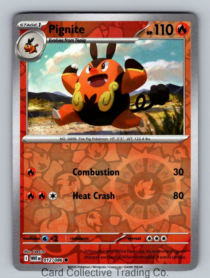 Pignite Common SV: White Flare 012/086 NM Normal