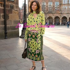 ZARA WOMAN NWT SS26 LIMITED EDITION PRINTED MIDI SKIRT GREEN PINK 8002/800/020