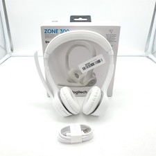 Logitech Zone 300 Wireless Bluetooth Headset with Noise-Canceling Mic, Off-White