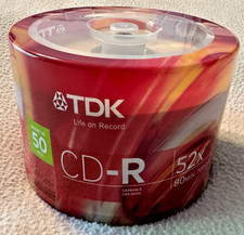 TDK CD-R 50 PACK NEW 52X 80 MIN 700MB