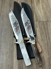 EXTREMELY RARE 1996 Bulldog Brand Bowie Knife Set Hand Made LIMITED EDITION 