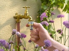 Image of HOZELOCK 2041 Outdoor Tap Connector Pro Metal Connects Outside Garden Hose