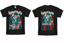 2 Sides NEW STRAY CATS Band 2025 Tour Cotton Black S-5XL T Shirt BT697