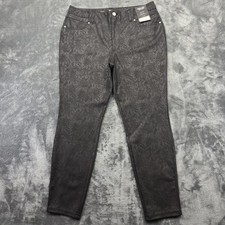 Simply Vera Vera Wang Pants Womens XL Black Python Ponte Skinny High Rise
