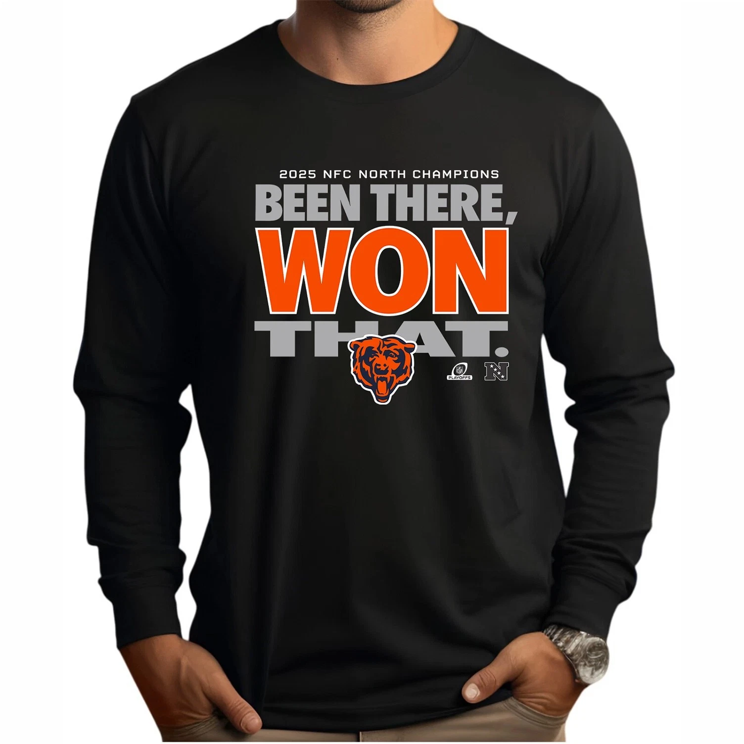 Chicago Bears 2025 NFC North Division Champions Two Long Sleeve