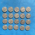 Lot of 20 Silver  Roosevelt dimes 1947-1964