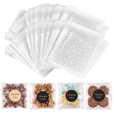 200PACK Self Sealing Cellophane Treat Bags Clear Cookie Bags for Gift Giving ...