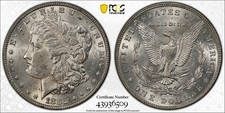 1882 P Morgan Silver Dollar PCGS AU58 White Luster  TrueView!