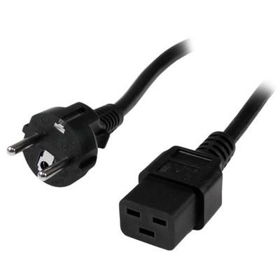 StarTech 2m Computer Power Cord - Schuko CEE7 to IEC 320 C19