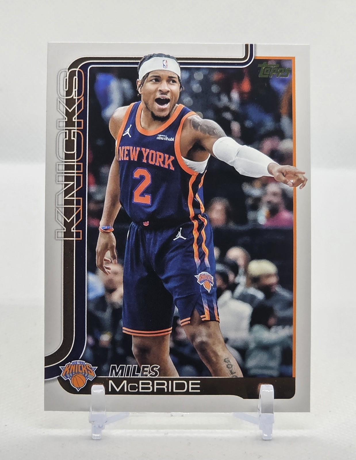 Miles McBride SSP - 2025-26 Topps Flagship - Golden Mirror Image Variation #17