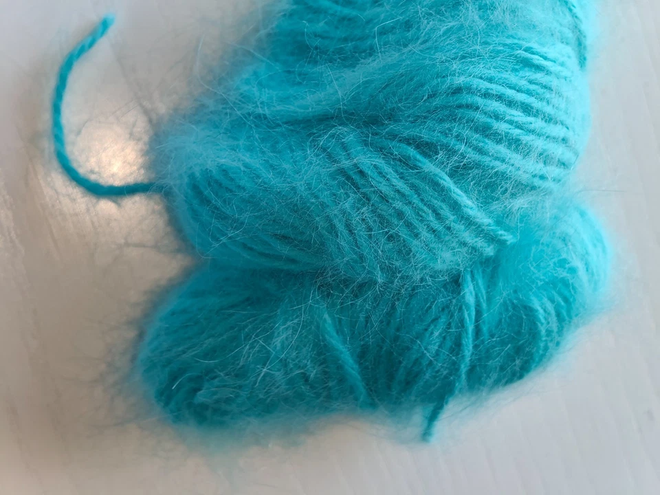 Gedifra 100 % Angora Aphrodite Garn 19 Gr. Türkis  Fb. 1807 - Bild 4 von 4