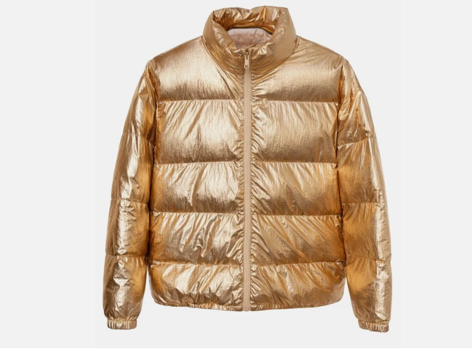 Chaqueta acolchada dorada metálica American Apparel unisex talla M - Imagen 2 de 4