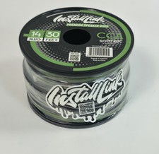 Cables for Audio Speakers 14 AWG 30 Feet Frosted Green / Black For Car And Home