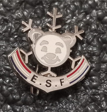 2# Médaille Broche Insigne de Ski ESF OURSON ancienne version (n°1)