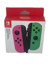 Official Nintendo Switch Joy-Con Controllers (L)/(R) Neon Pink/Neon Green - NEW