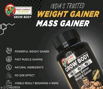 BODY GROW Fast Weight Gain Muscle Gainer WEGHT GAIN 60 CAP