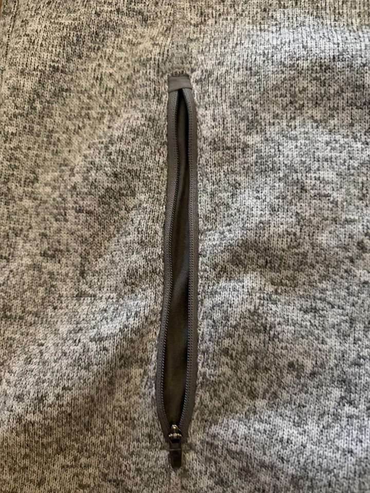 LL BEAN Sweater Fleece Full Zip Jacket Sweater Men's XL Reg Slightly Fitted Gray - Image 3 of 4