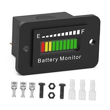 12V 24V 36V 48V 60V 72V LED Battery Monitor Meter Battery Fuel Red Yellow Green