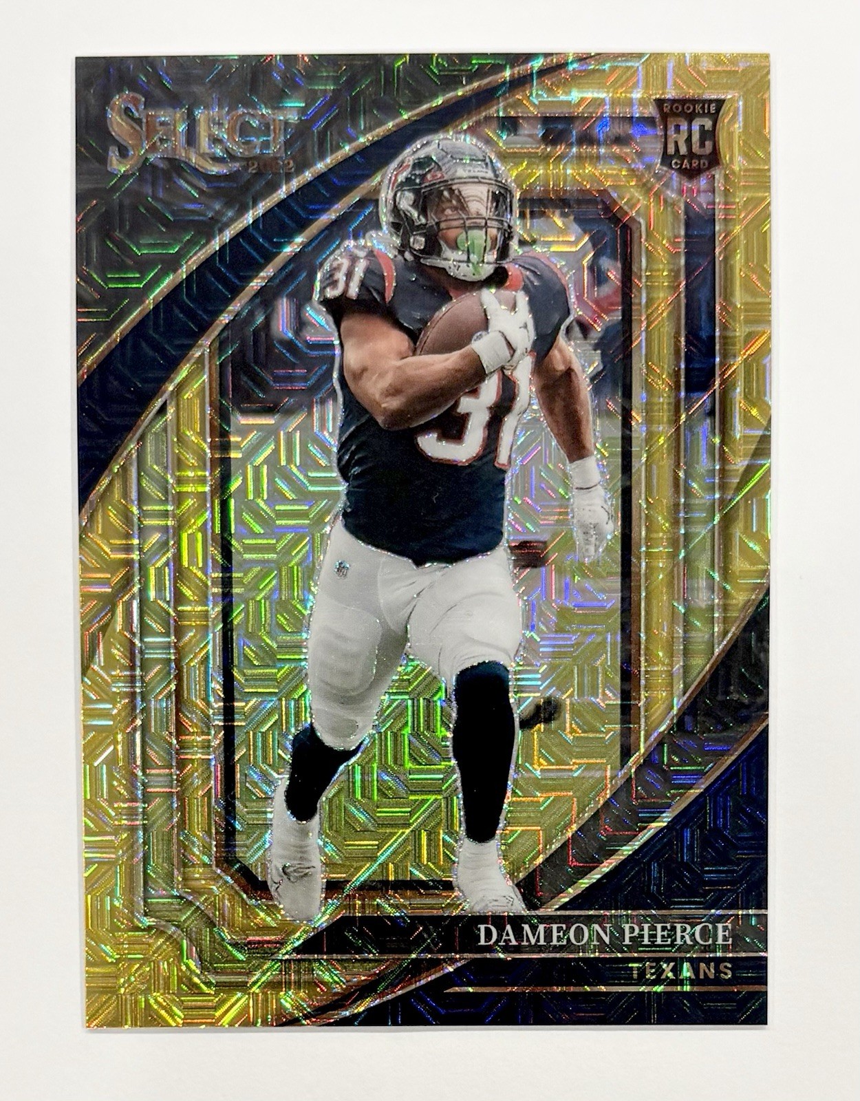 2022 Panini Select Suite Level Gold Prizm /10 Dameon Pierce #345 Rookie RC