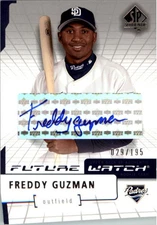 2004 SP Authentic Future Watch Autograph 195 #183 Freddy Guzman FW /195 Auto BB